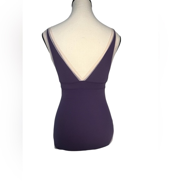 Victoria’s Secret Purple with lace body suit. 3 snap closure. Women’s size M - Picture 4 of 6